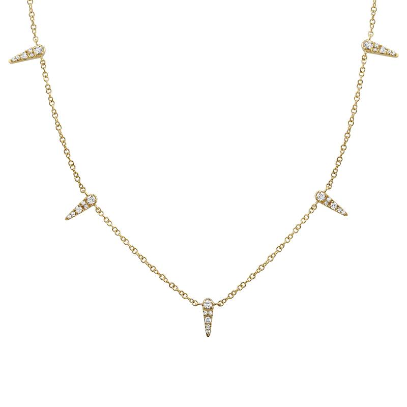 14k Diamond Spike Necklace