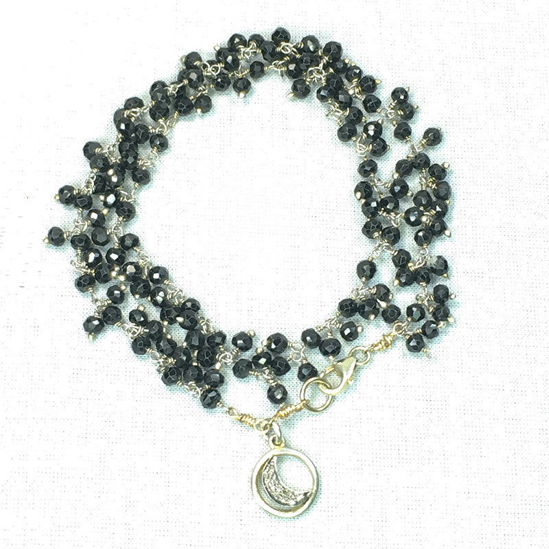 Diamond Moon Spinel Wrap Bracelet