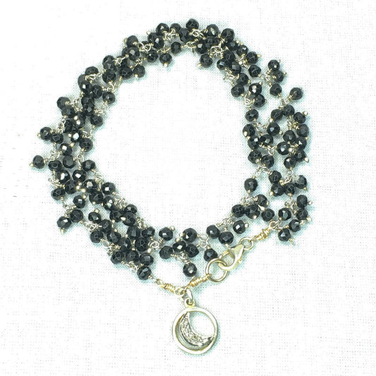 Diamond Moon Spinel Wrap Bracelet