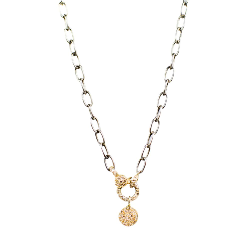 Devon Road 14k Gold and Diamond Clasp Necklace
