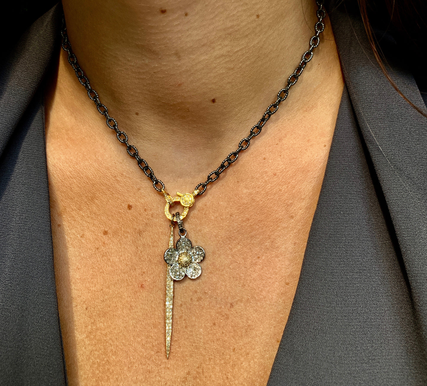 Pavé Flower Charm