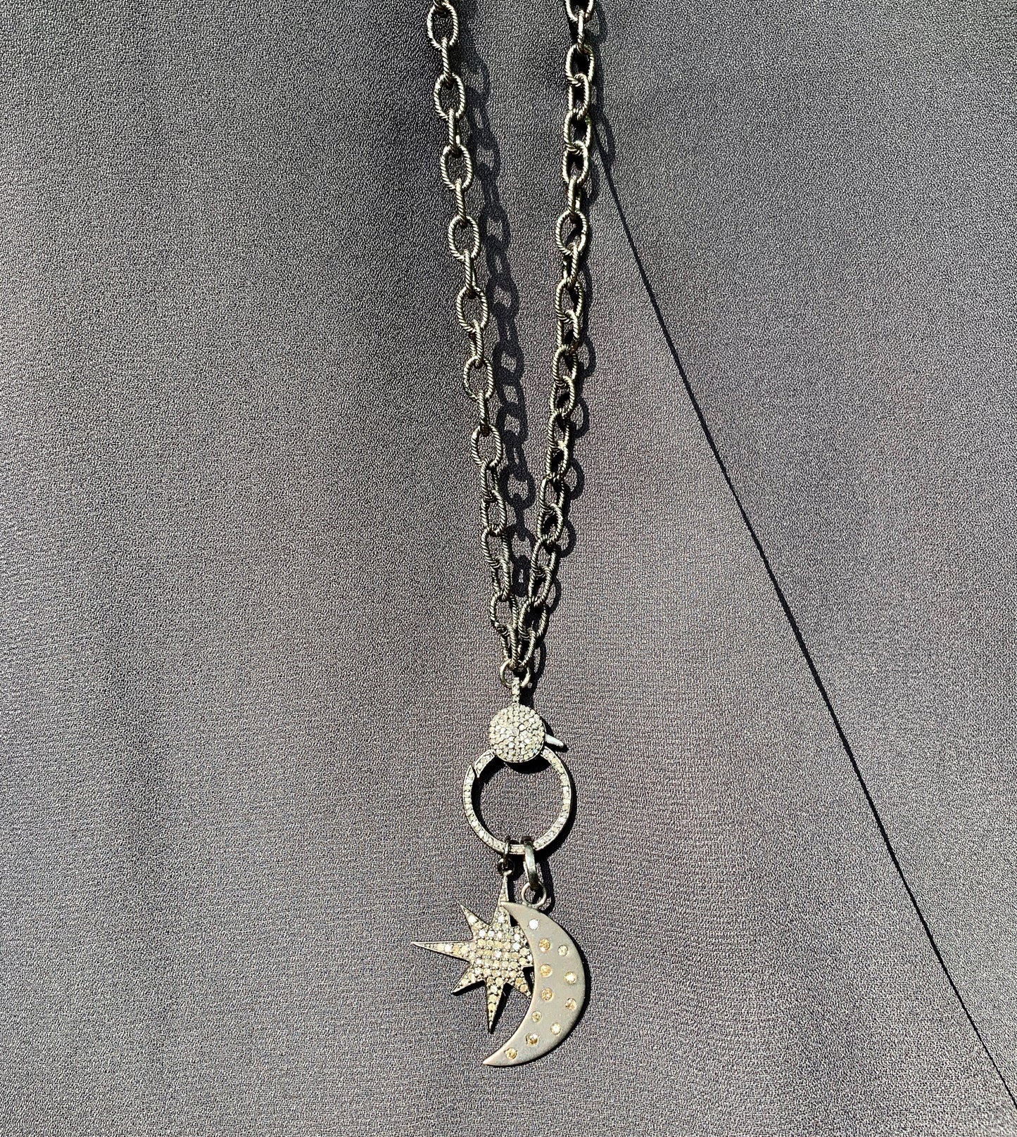 Pavé Elongated Starburst Charm