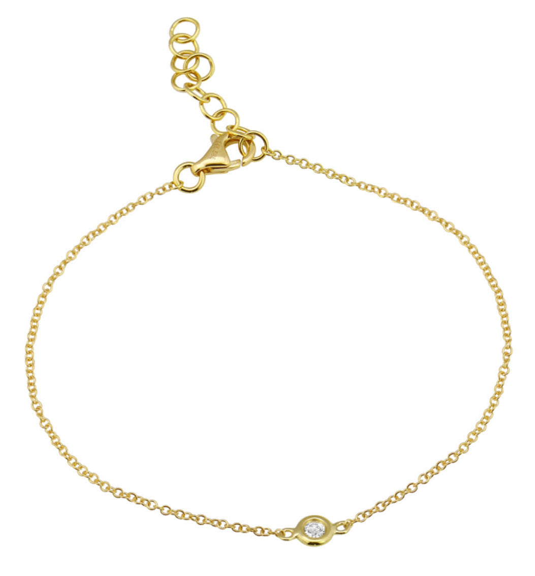 Chain Bracelet with Diamond – Devon Road Jewelry