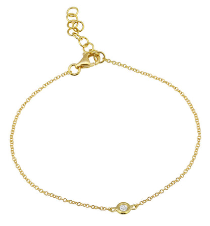 14k Gold and Diamond Bracelet