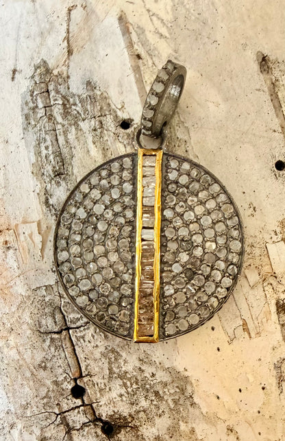 Pave Disc Charm