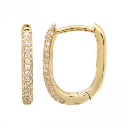 Oval Huggie Earrings