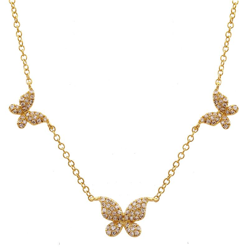 Triple Butterfly Necklace