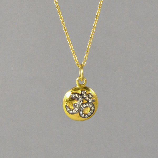 Diamond Golden Om Necklace