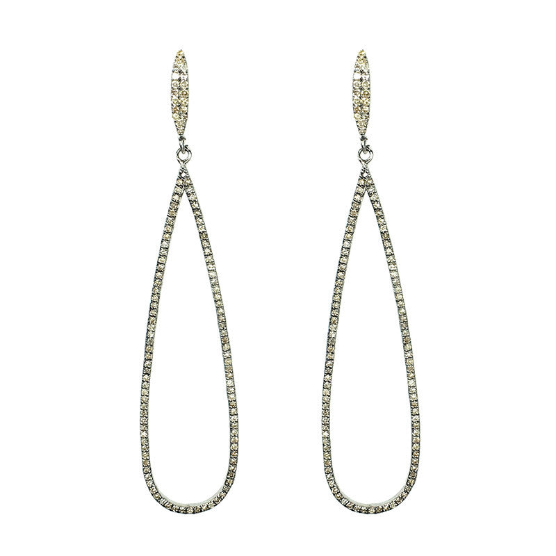 Devon Road Diamomd Open Teardrop Earrings