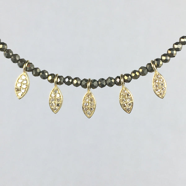 Gold and Diamond Petite Marquis Necklace