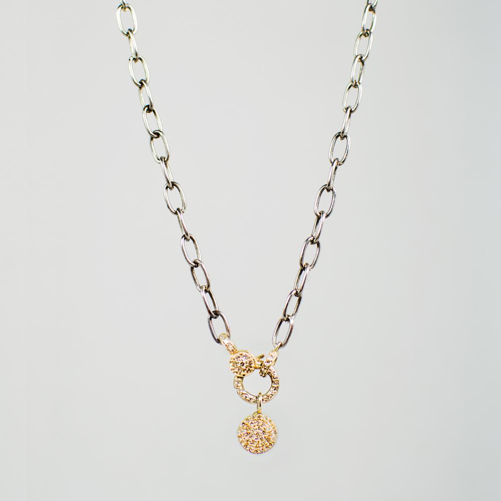 Devon Road 14k Gold and Diamond Clasp Necklace