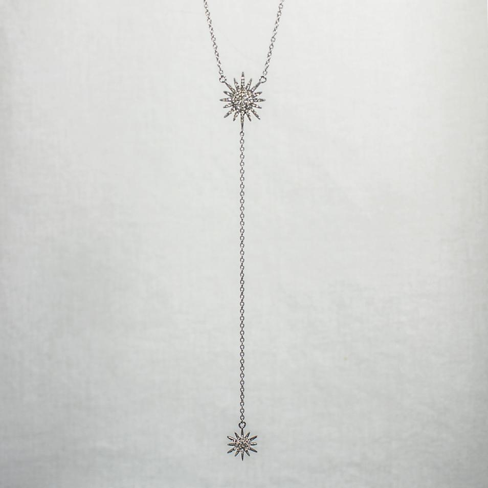 Devon Road Diamond Starburst Lariat Necklace