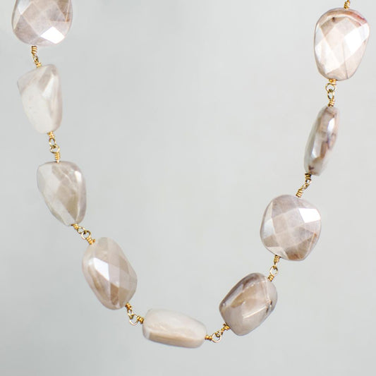 Devon Road Mystic Moonstone Chunk Necklace