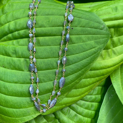 Gold Vermeil and Labradorite Necklace