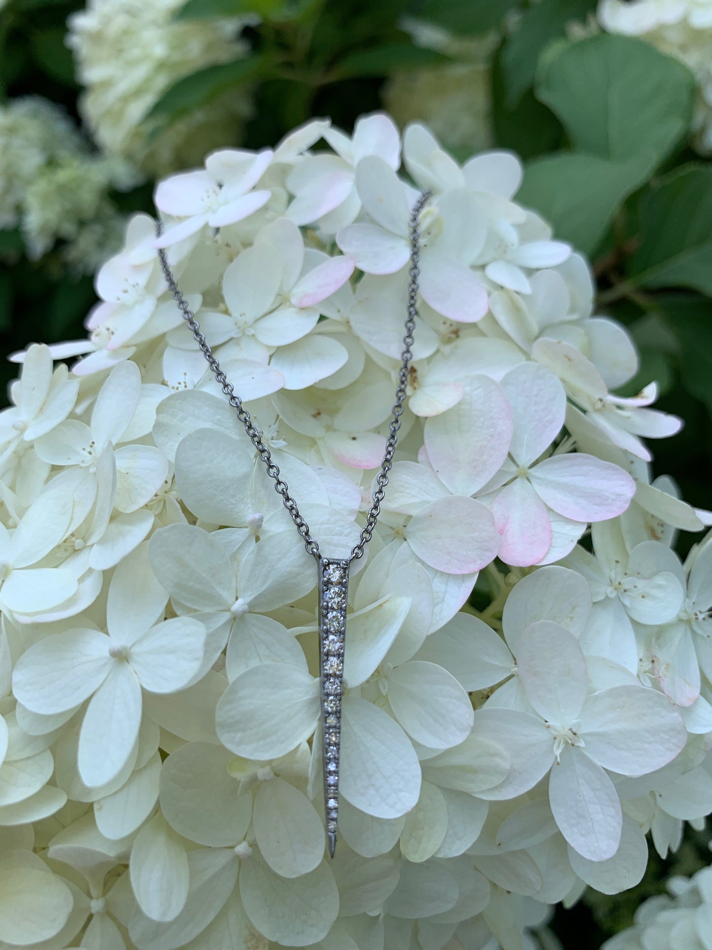 Diamond Graduated Bar Necklace