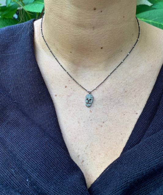 Pavé Skull Necklace