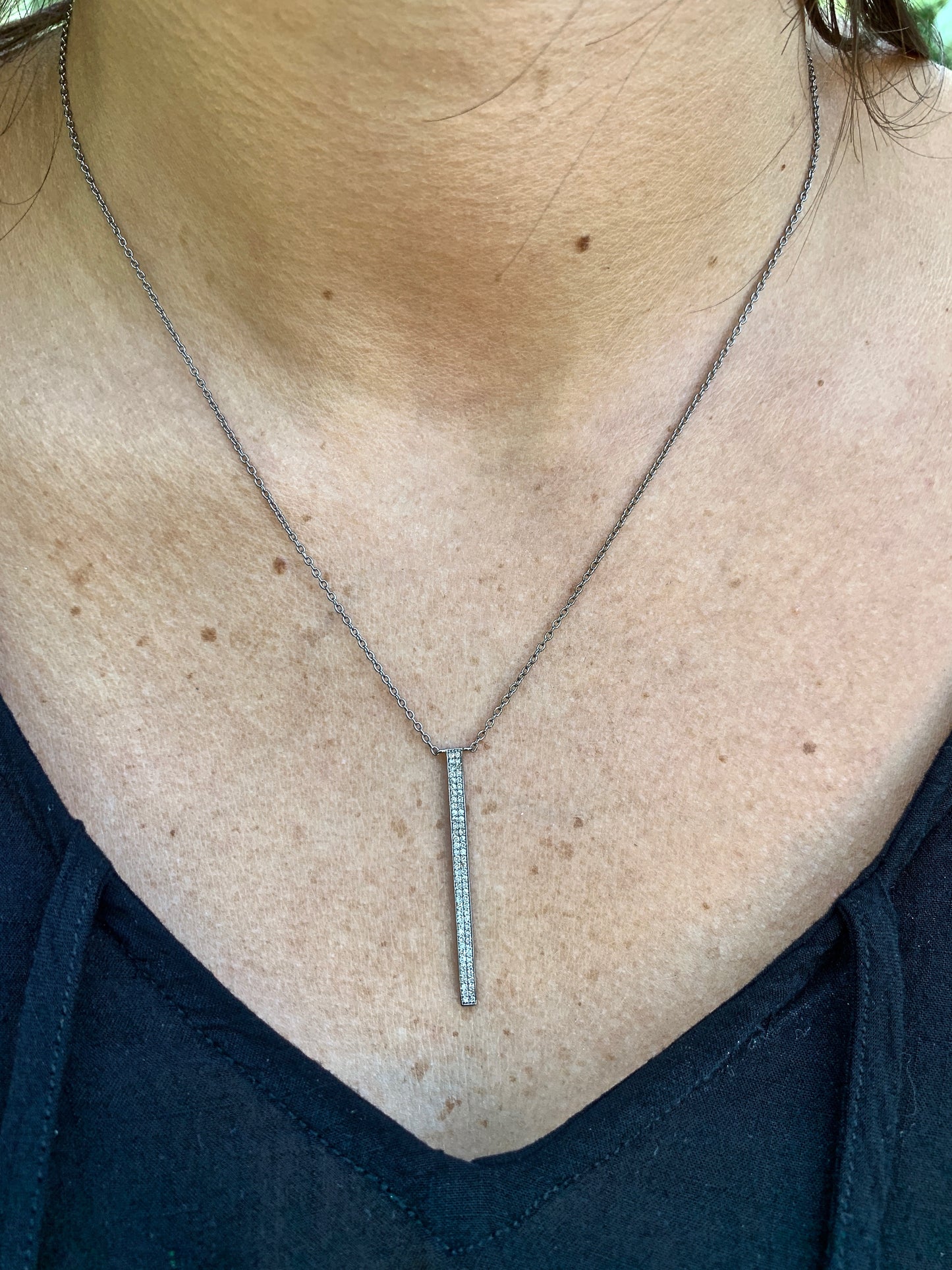 Diamond Bar Necklace